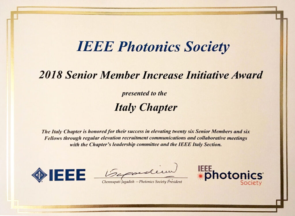 2018 IEEE Senior Member Initiative Award